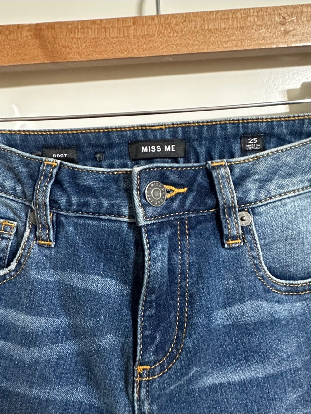 MISS ME Blue Embroidered Flare Jeans - Picture 3 of 14